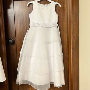 Beautiful White Dress for girls- Size 8